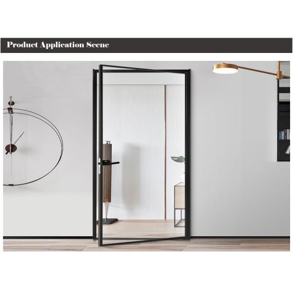Narrow Side Aluminum Casement French Doors Black Anodized 1.5mm Thickness