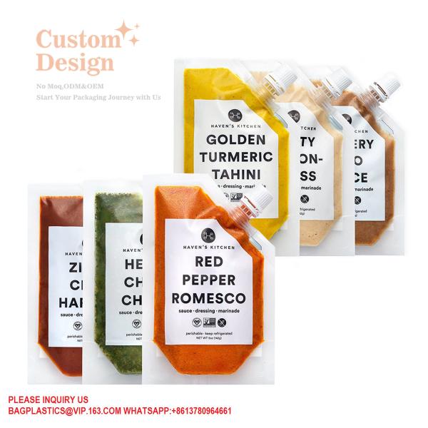 Spices Seasoning Packaging Bag Custom Spouted Stand Up Pouch Food Bags For Seasoning