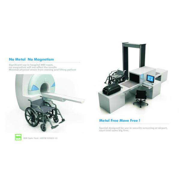 Silla de ruedas de resonancia magnética de plástico no metálico