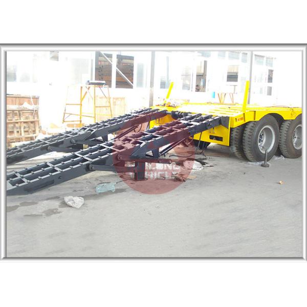 3 Axles Low Boy Trailer Low Loader Trailer Construction Equipment Transport