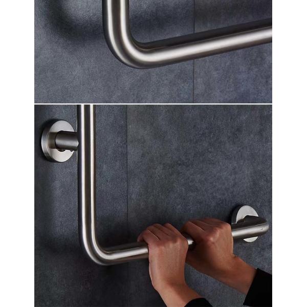 Wall Mount L Shape Stainless Steel Grab Bar Multifunctional For Balcony Corridor