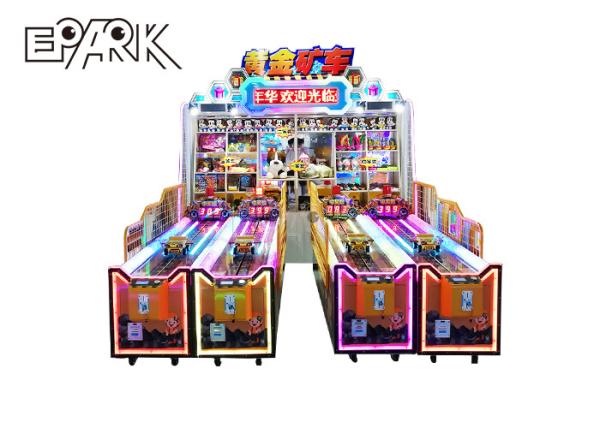 Carnival Multi Players Coin Operated Arcade Machines Golden Minecart For Amusement Park Fast