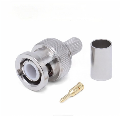 Brass Radio Frequency Adapters DC-18GHz BMA To SMA Adapter 50 Ohm BMA/SMA-KFK3