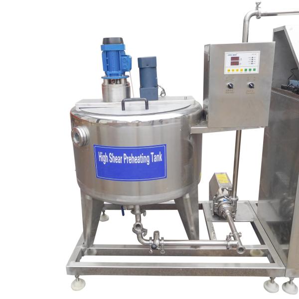 1000L Capacity Stainless Steel Steam Electrical Heating Jacket High Shear Mixing Tank