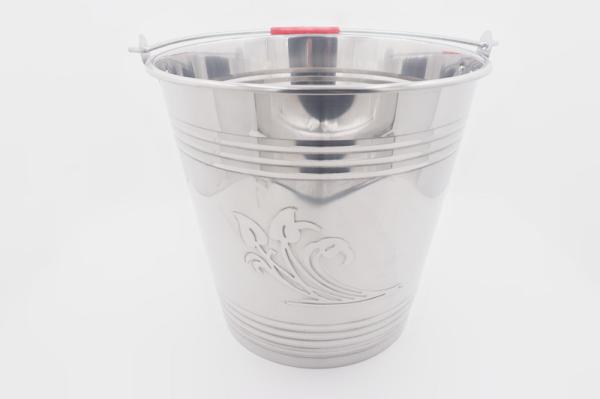 14L Wholesale home durable metal water bucket with handle champagne wine beer stainless steel ice bucket