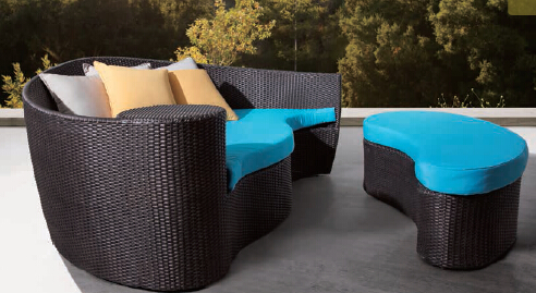 outdoor furniture rattan sun bed /beach lounger-20016