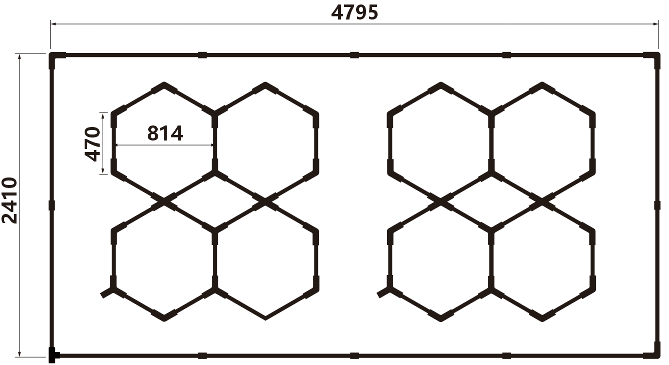 512W LED Hexagon Light Modular Ceiling Lighting System for Garage Gym Workshop Office Connectable Honeycomb LED Hex Light Panels