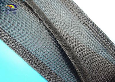 Polyster braided Mesh Expandable Sleeving with Velcro for Electrical Cables , Power Cord