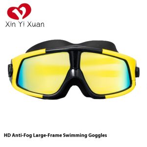 Adult Diving Mask, Large Frame Myopia Diving Mask for European & American Users, Manufacturer Custom Anti-Fog Silicone Floating Dive Swimming Goggles