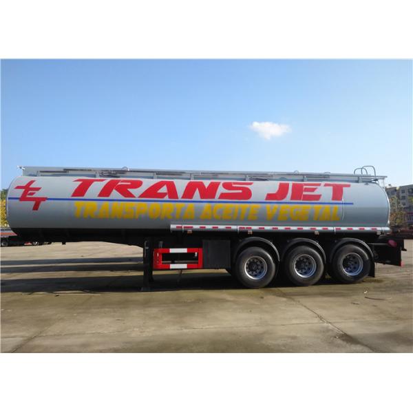 Stainless Steel Fuel Tanker Semi Trailer  Tri-Axle 33000L 33M3 Oil Transport Tank Semitrailer