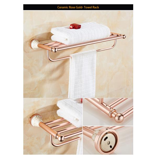 Space Aluminum Six-piece Set Towel Rack Package for Continental Hotel Bathroom