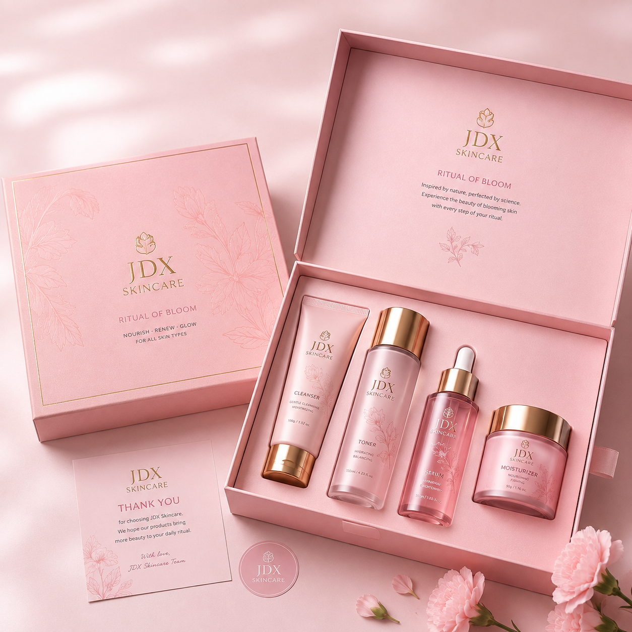 Easy Assembly Cosmetic Packaging Box Professional Glitter Gluing luxury beauty gift box