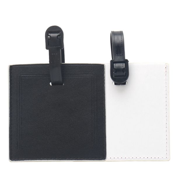 Square Shape Sublimation Luggage Tag Blanks leather luggage tags personalized