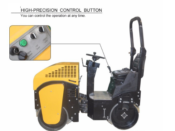 el tipo doble de la gasolina 800kg del rodillo de camino del poder rueda el rodillo de camino en tándem vibratorio