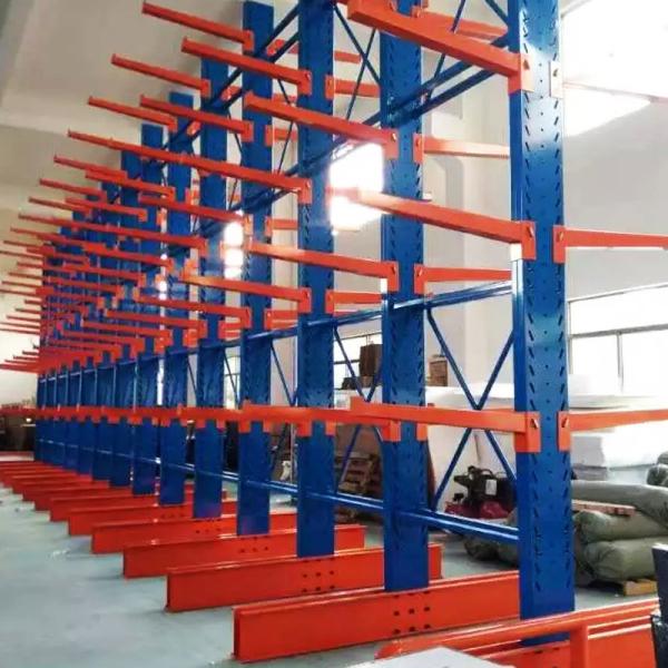 Industrial Q235B Steel Cantilever Storage Racks Adjustable Pipe Storage Shelf OEM Size