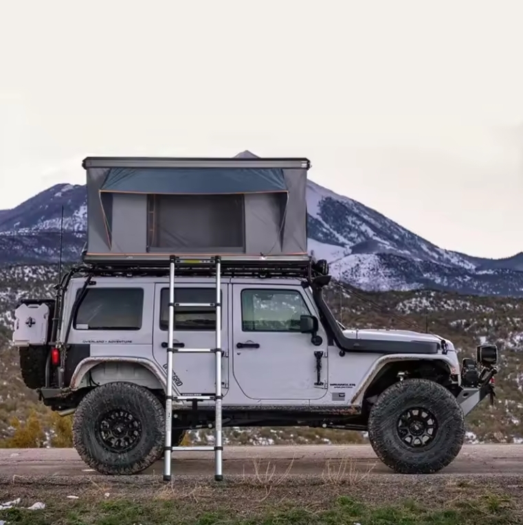 Automatic Roof Ladder Thickened Tent Hard Aluminum Shell Rooftop Tent Camping Folding Roof Top Tent Truck Car