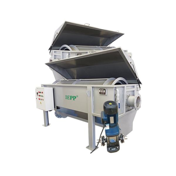 IEPP Pulp Paper Fiber Recycling Grey Water Pig Farm Wastewater Treatment Rotating Drum Screen Filter for Pumped Flow Before MBBR