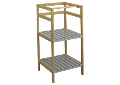 Space Saving Height 72cm Depth 33cm Bamboo Bathroom Rack Shelves Organizer