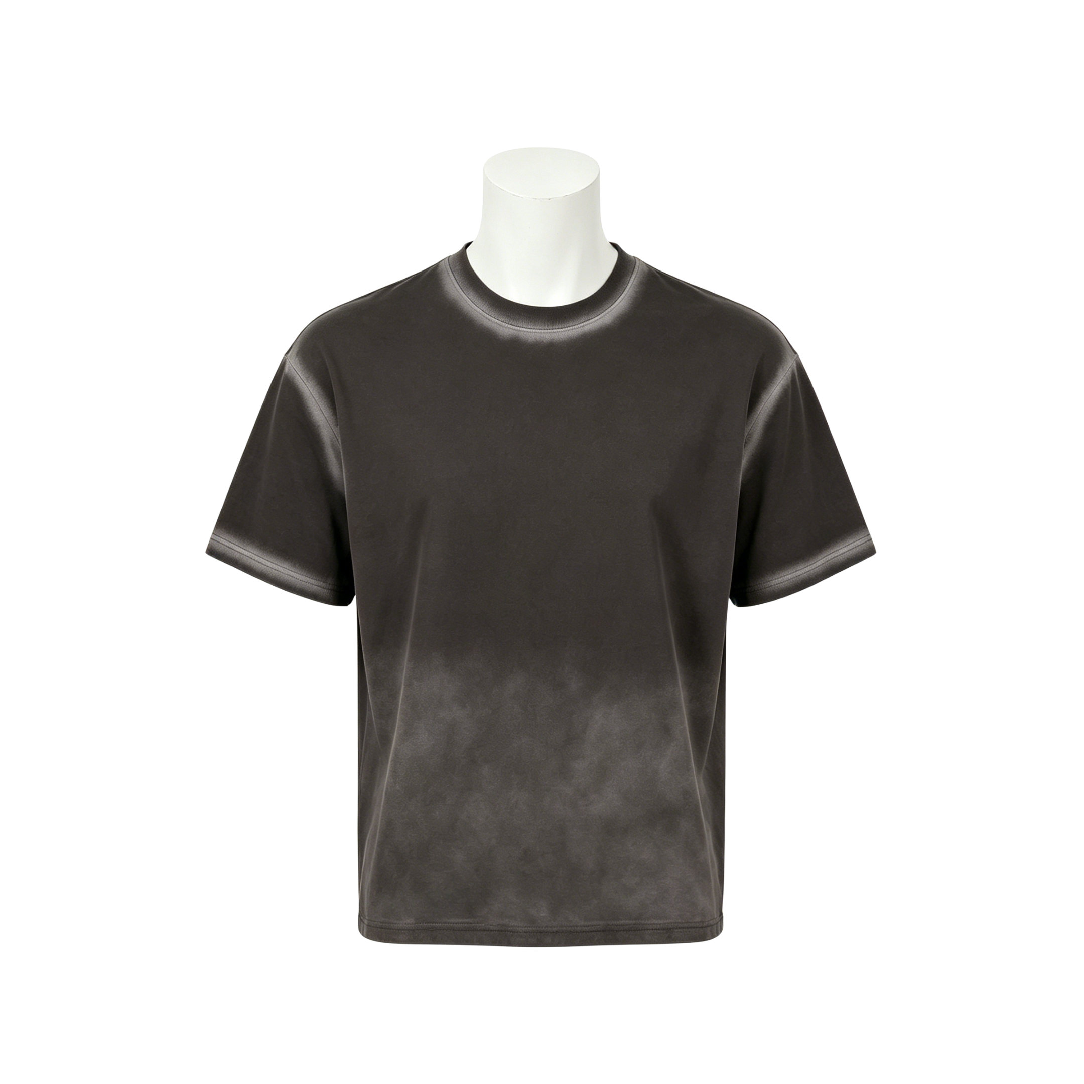 280GSM Heavyweight Cotton Tee Gradient Spray Snow Wash T Shirt Retro