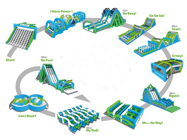 Wholesale Price Hot 5-kilometers Barrier/land 5k Games Inflatable Obstacle Course/new Design China Factory Inflatable Obstacle