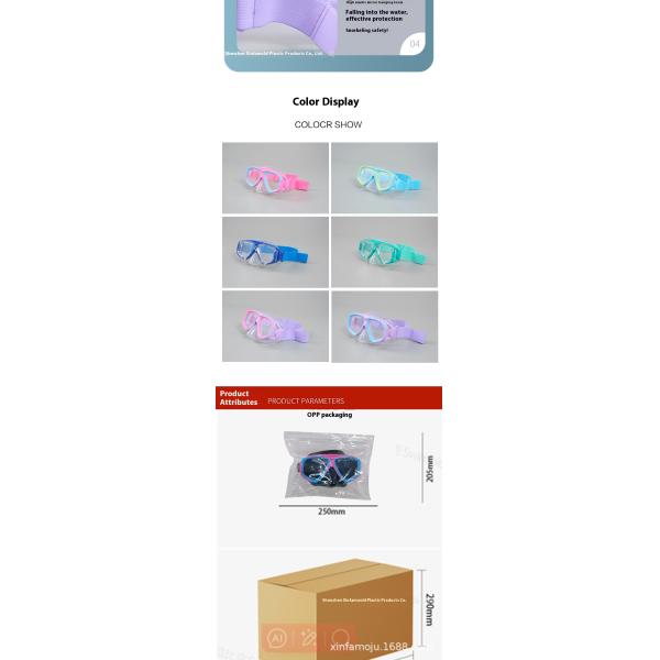 Máscara de snorkel para niños con lentes de PC y paño antivaho, diadema para buceo infantil