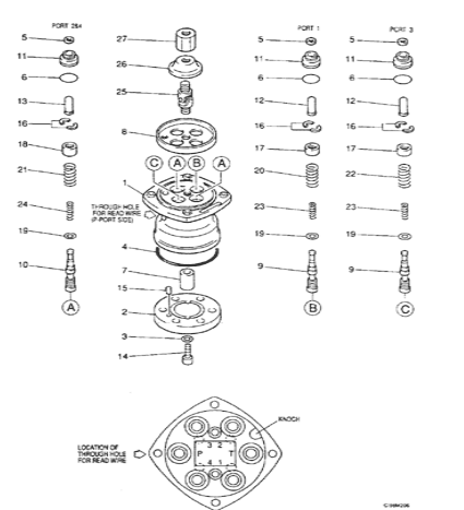 160070A1 Стыковочный клапан для клапанов управления экскаватора 9007B 9010B 9020B 9030B 9040B 9045B 9050B 9060B CX130 CX130B