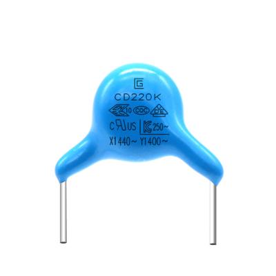 O capacitor cerâmico 220K da segurança Y1 arde - o pacote retardador da resina de cola Epoxy