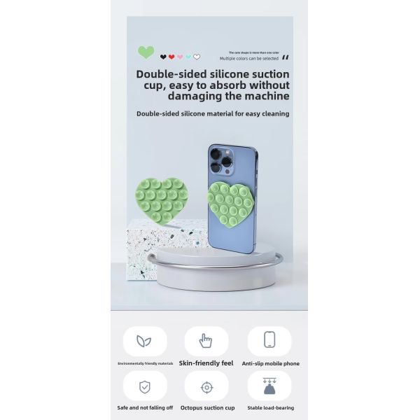 Explosive Wear-Resistant Silicone Double-Sided Suction Cup Phone Stand Multi-Style Design Desk Organizer for Mobile Phone Fixed