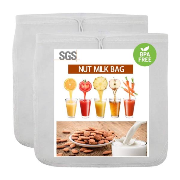 Premium Nylon Nut Milk Filter Bag 12×12 Reusable Food Strainer Bag