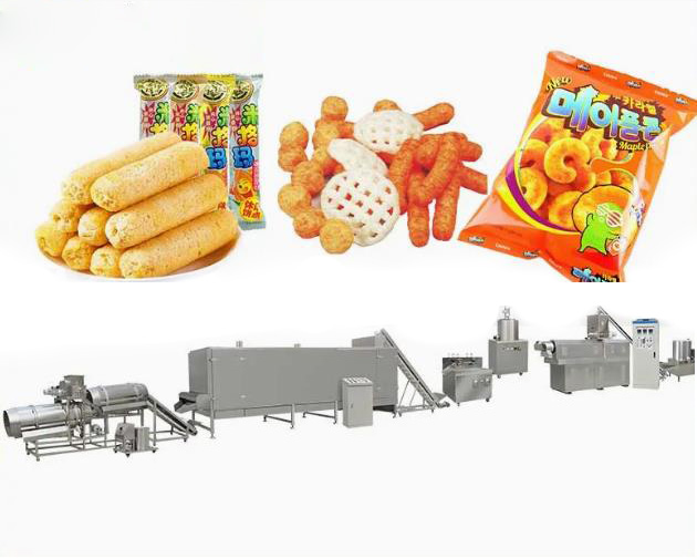 Large Capacity Output Puff Snack Machine , SS304 Rice Puff Making Machine