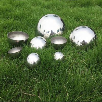 hemisfério 250mm de aço inoxidável de 200mm, decoração redonda do jardim das bolas de aço