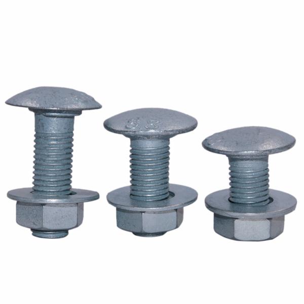 Hot Dip Galvanized Traffic Barrier Bolt And Nut Washer For Anti-terrorism Protection