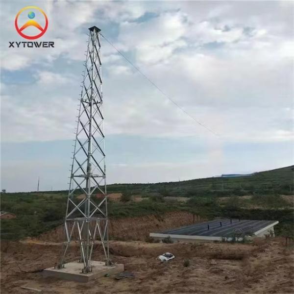 High Quality Low-cost Vertical 3 Legged Steel Lattice Telecommunication Guyed Tower