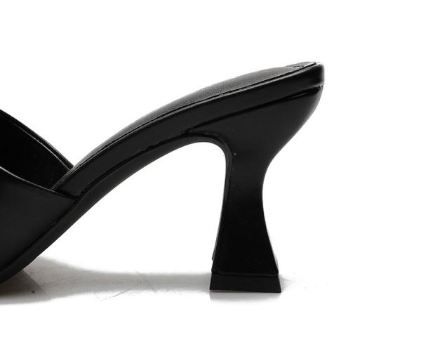 2035-3 Fashion Sexy High-Heeled Sandals Open Toe Thin Sandals Thick With Net Red Two-End Metal Chain Women'S Shoes High-