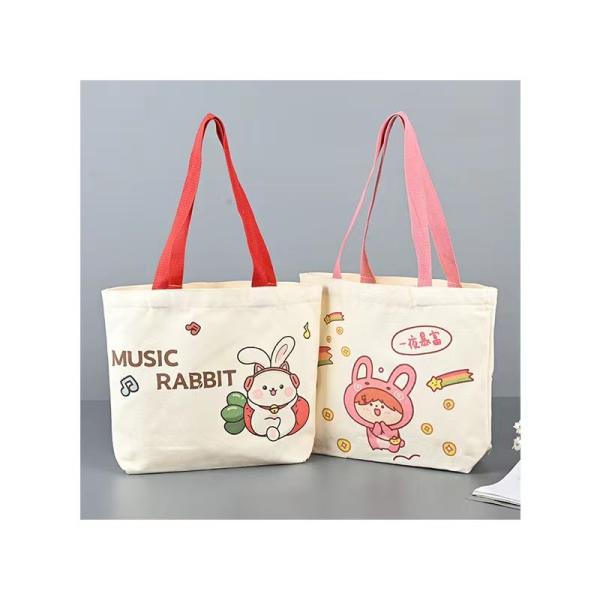 Белые сумки холста Eco со стилем ясных изображений LGO красивых простым