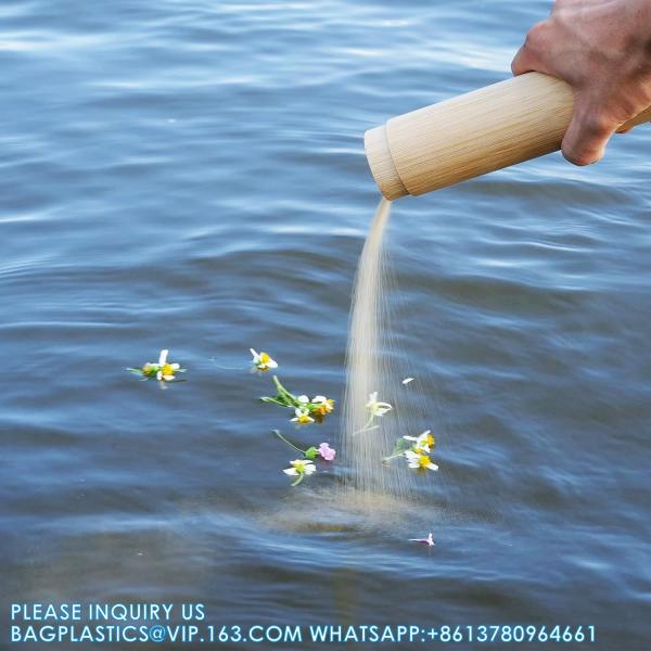 Small Bamboo Scattering Urn Tube for Human Ashes, ECO & Biodegradable Friendly Mini Bamboo Spreading Cremation