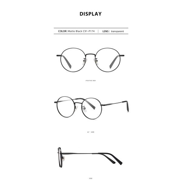 Круглые стекла стекел 145mm рамки титана анти- голубые светлые могут изменить миопическое