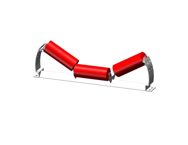 Equal Troughing 20 Degree Carrier Idler TD75 Heavy Duty Steel Rollers