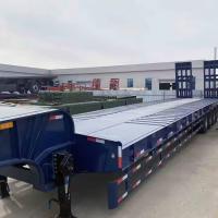 60 toneladas de carga hidráulica extensible para niños de baja altura camión de cama baja semirremolque 2-3 ejes de carga y remolques de utilidad