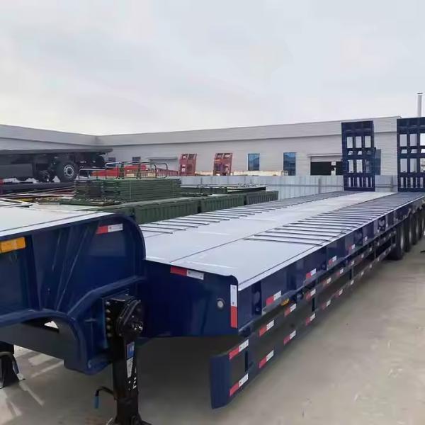 7 Axle Low Price Factory Heavy Duty Lowboy Trailer 60 80 Tons Lowbed Low Bed Truck Semi Trailer