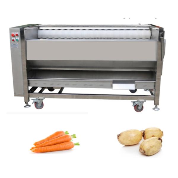 800kg/h Food Processing Machinery , Brush Industrial Peeling Machine