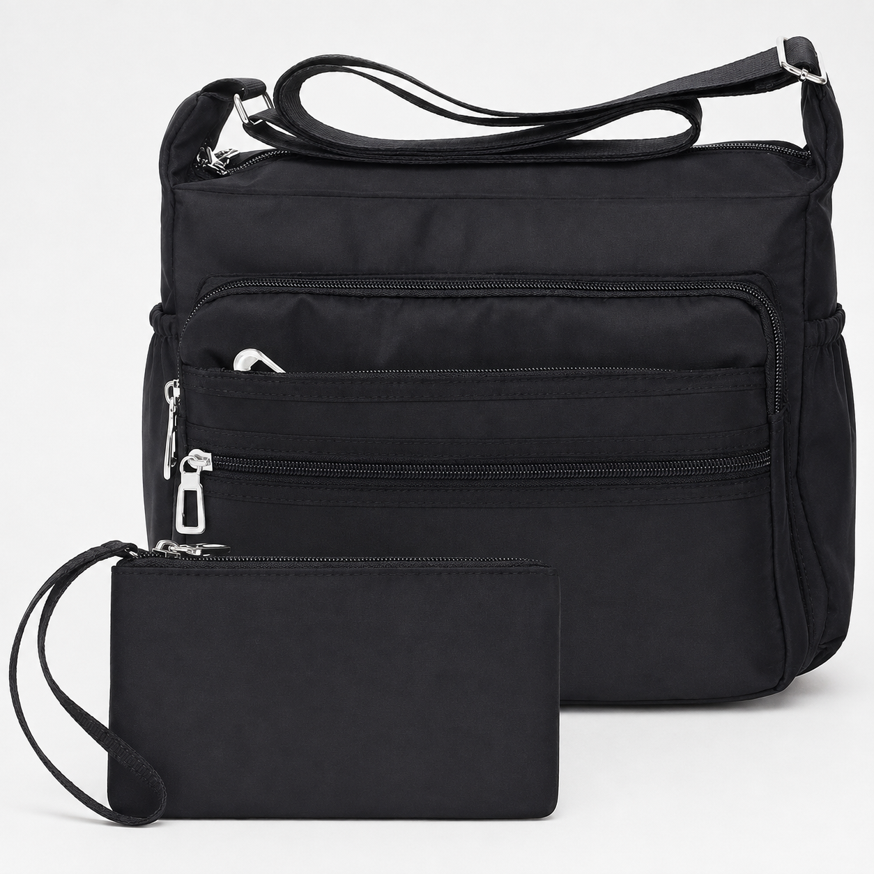 Waterproof Crossbody Bag for Women, Multi-Pocket Nylon Shoulder Purse with Adjustable Strap for Travel, Shopping, Commuting & Everyday Use