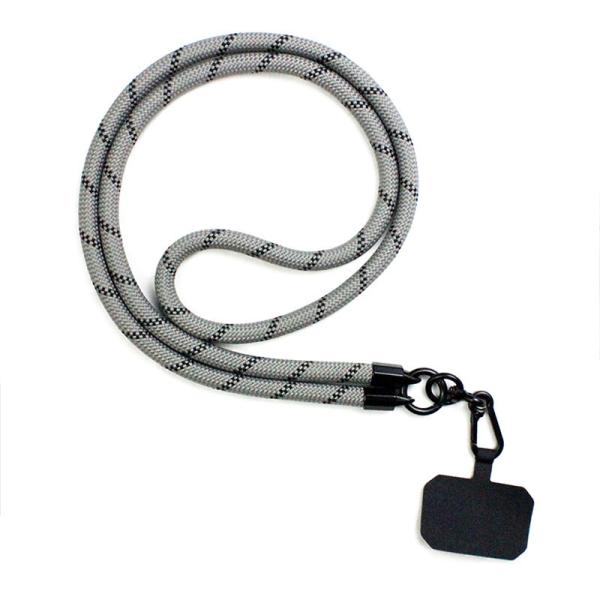 ODM Universal Phone Lanyard Adjustable Nylon Neck Phone Strap With Patch Metal