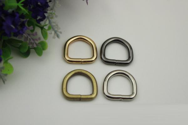 Low cost bag accessories open iron wire d ring,20mm metal d ring for handbag