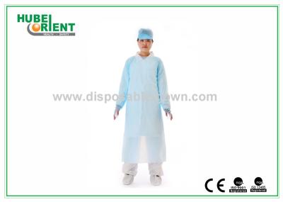 Vestidos protetores descartáveis do CPE para vestido sanitário/impermeável do CPE com laço do polegar