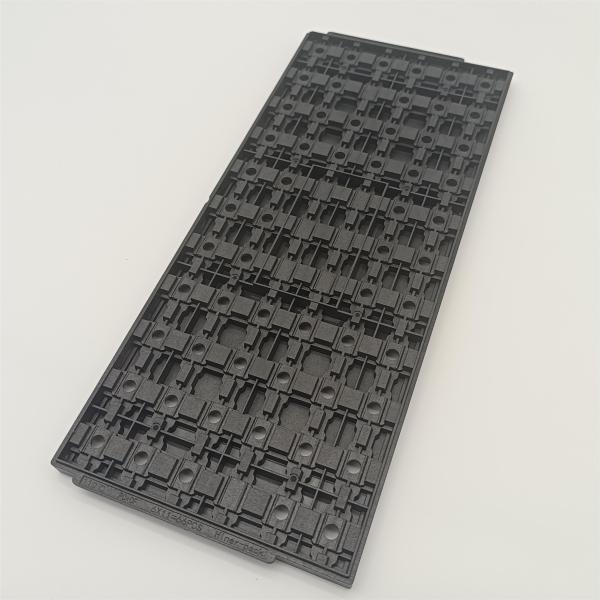 Plateaux à matrice Jedec résistant à la chaleur Noir pour pièces électroniques