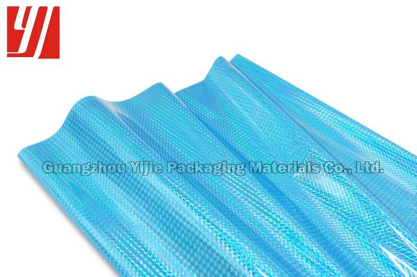 OEM gravado do teste padrão folha holográfica azul de 12 mícrons