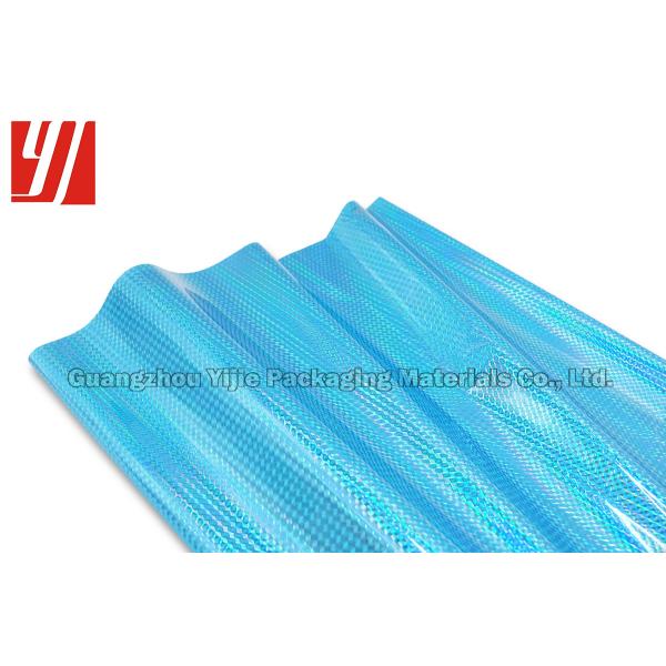 OEM grabado en relieve del modelo hoja olográfica azul de 12 micrones