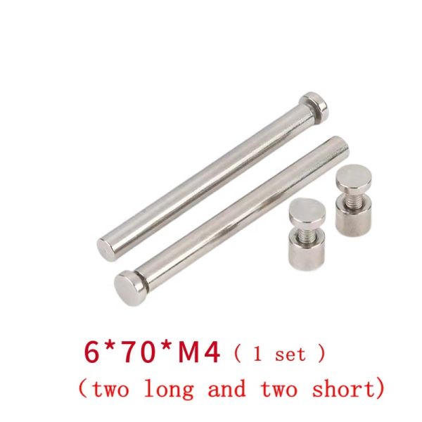 Acrylic Picture Frame Standoffs 6x70xM4 Sign Board Fixing Screw With Nickel Plating