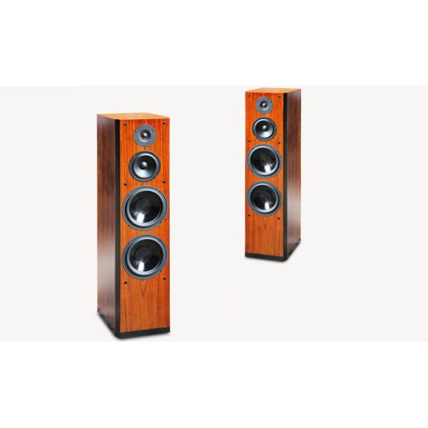 2015 Brand New Wood Finish Perfect Sound Floor Stand Home Speaker Dual 8 Inch Bass Driver